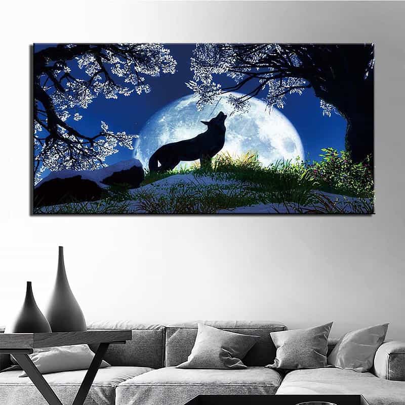 1 pi ce toile peintures cadre HD imprime photos Animal loup affiche d cor maison salon