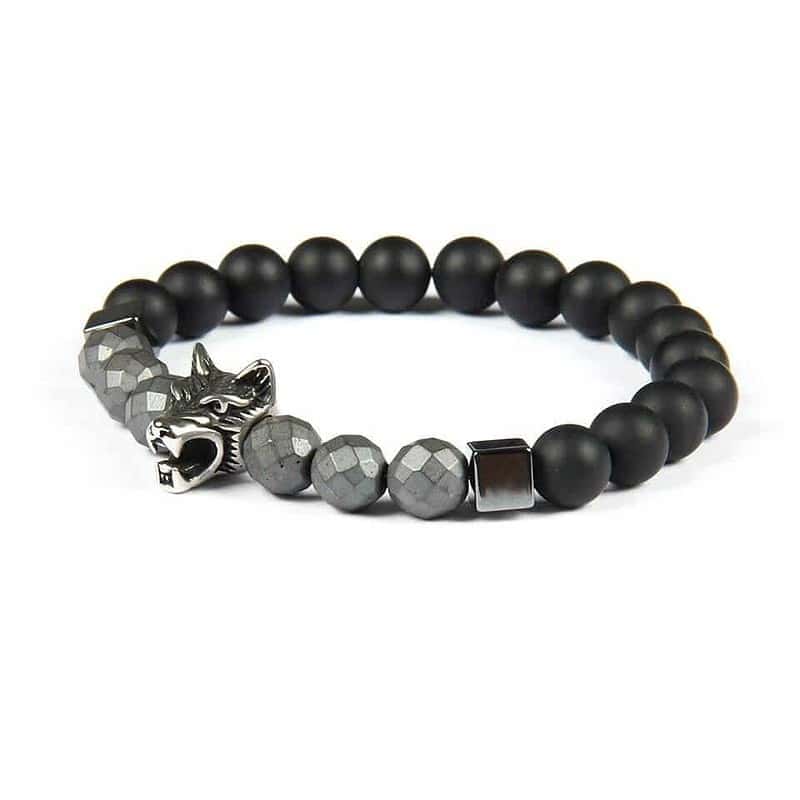 Bracelet en acier inoxydable pour hommes Ailatu Bracelets en perles de loup avec obsidienne de 8mm d2c18f12 1aee 4617 8d07 aa6c842483b9