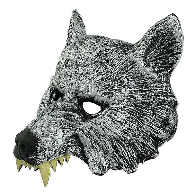 Masque t te de loup gris pour Cosplay Halloween mascarade