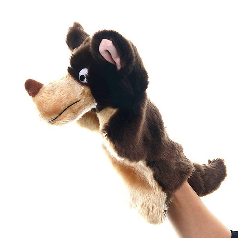 Mignon loup Animal en peluche douce poup e main marionnette conte Parent enfant jouet cadeau nouveau daf8cd20 abb9 43ef 8597 e4068919d068