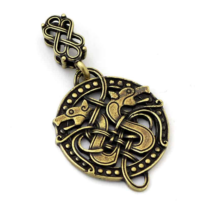 Vintage nordique Viking loup breloque collier bijoux pendentif pour hommes f2f5b522 be73 4d53 8bb1 22343425ed96