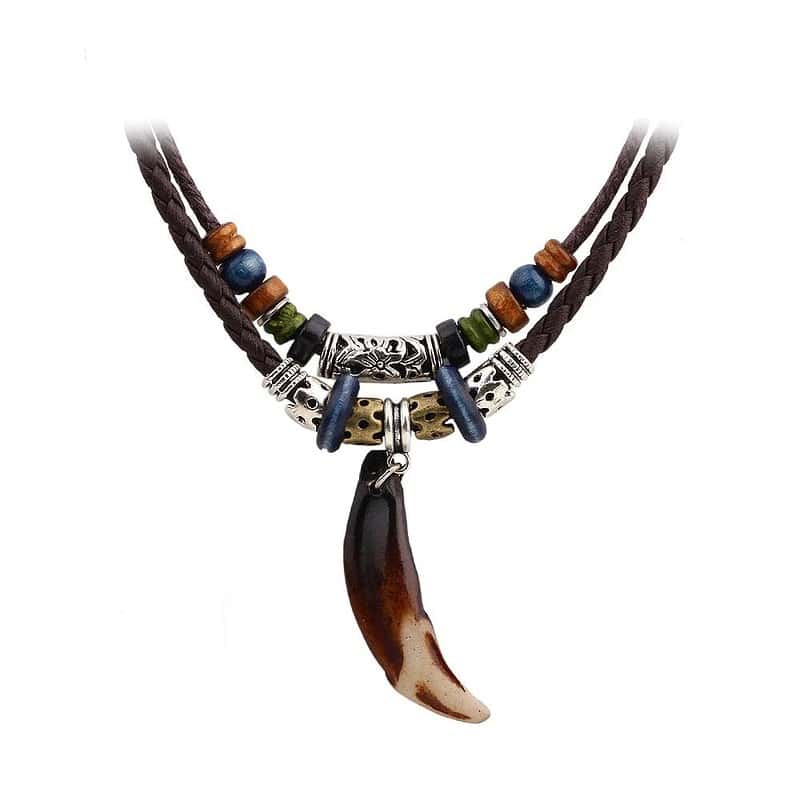 collier loup tribal 123