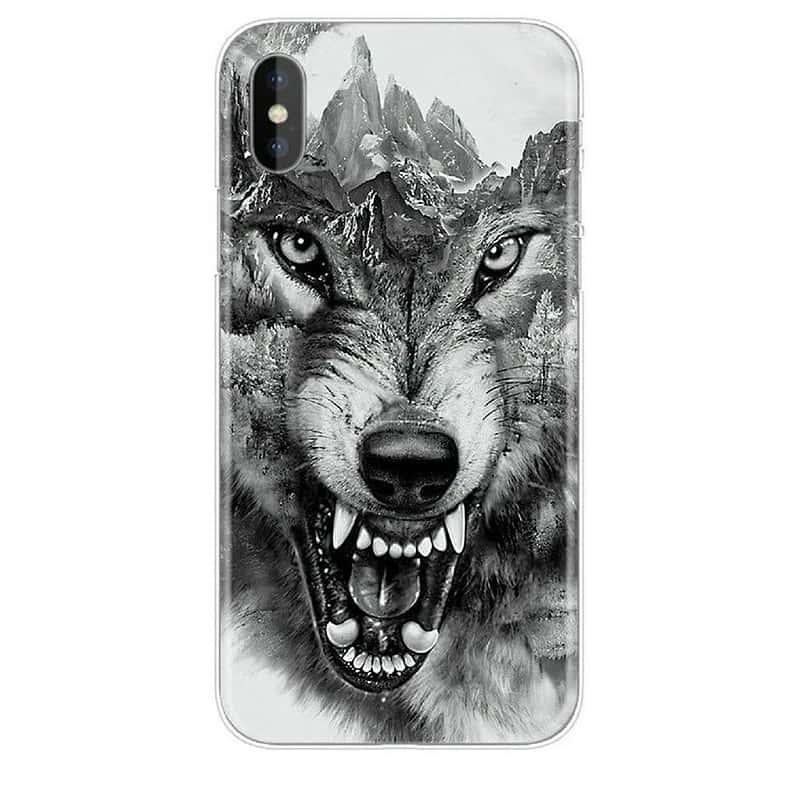 coque iphone loup gris 26