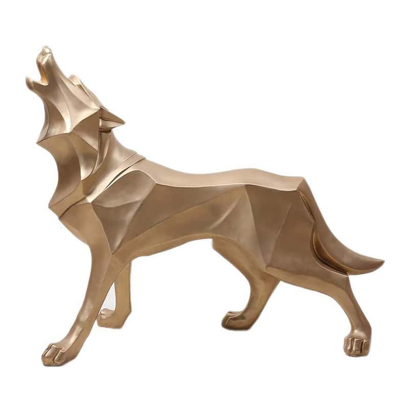 statue loup origami 115